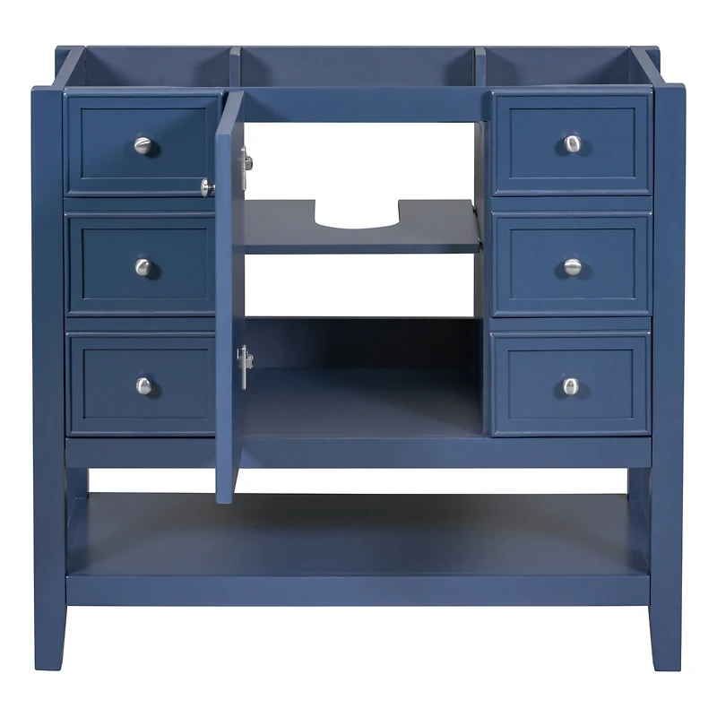 Streamdale 36" Vanity Cabinet Base, 1 Cabinet & 3 Drawers