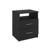 Streamdale Napoles Nightstand, Superior Top, Two Drawers, One Shelf - White