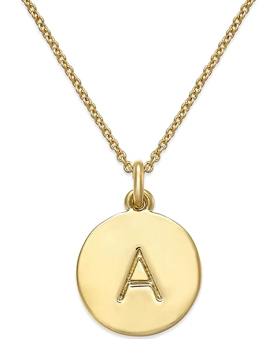 Kate Spade New York 12k Gold-Plated Initials Pendant Necklace, 17" + 3" Extender