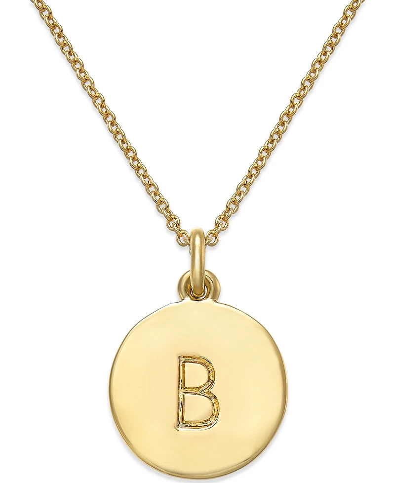 Kate Spade New York 12k Gold-Plated Initials Pendant Necklace, 17" + 3" Extender