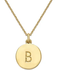 Kate Spade New York 12k Gold-Plated Initials Pendant Necklace, 17" + 3" Extender