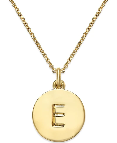 Kate Spade New York 12k Gold-Plated Initials Pendant Necklace, 17" + 3" Extender