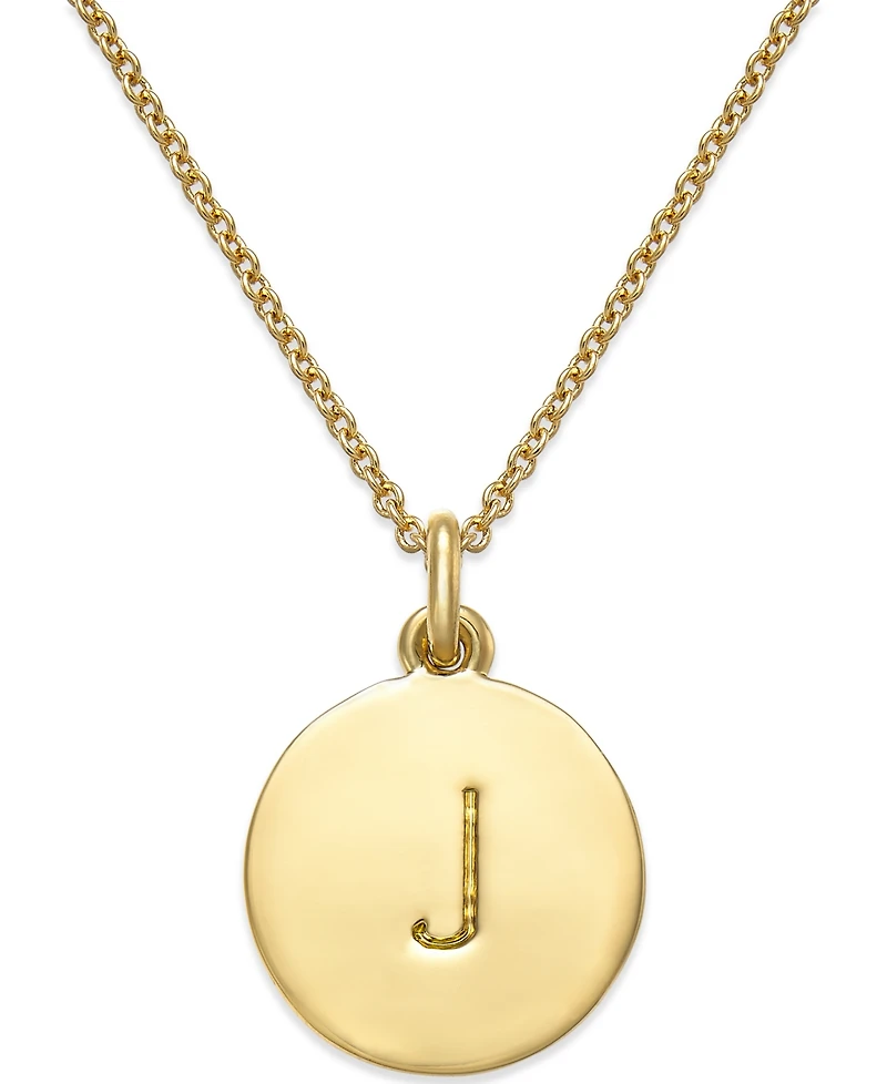 Kate Spade New York 12k Gold-Plated Initials Pendant Necklace, 17" + 3" Extender