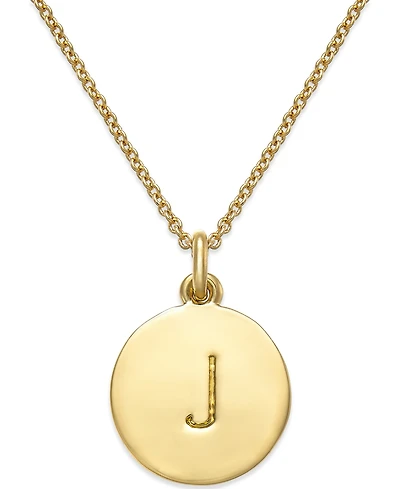 Kate Spade New York 12k Gold-Plated Initials Pendant Necklace, 17" + 3" Extender