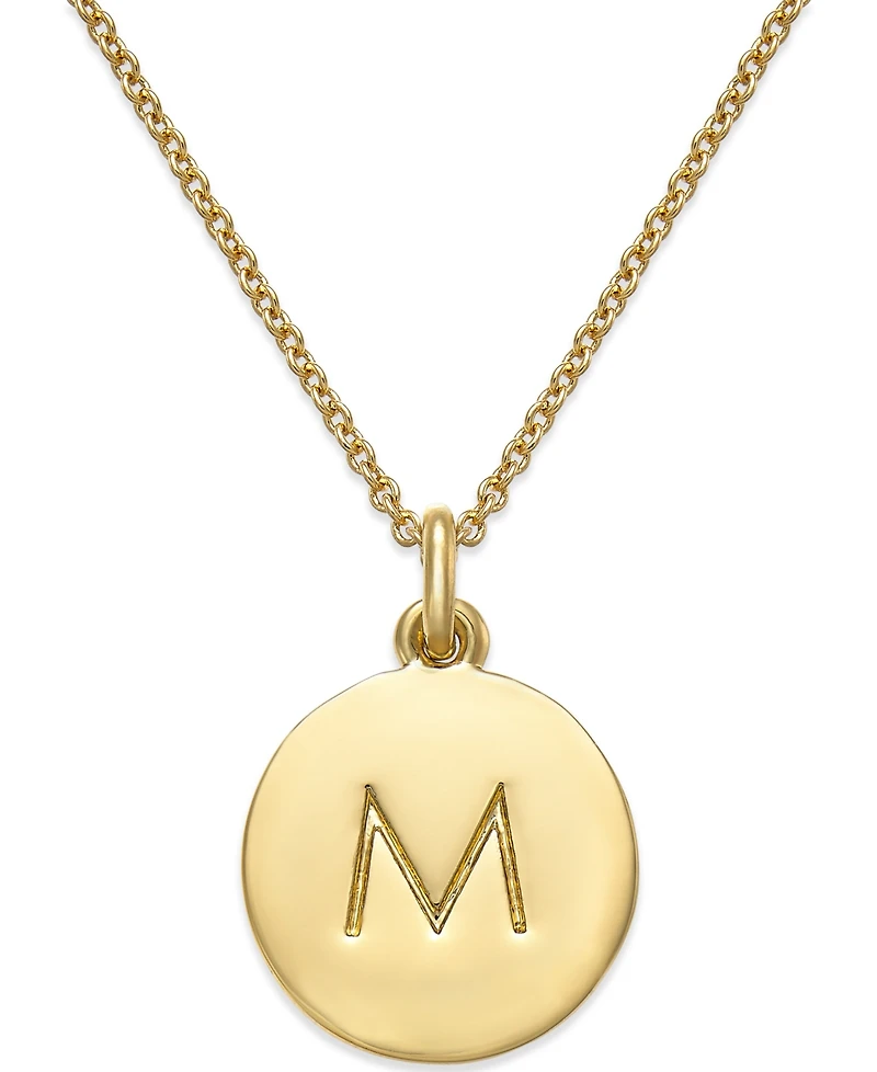 Kate Spade New York 12k Gold-Plated Initials Pendant Necklace, 17" + 3" Extender
