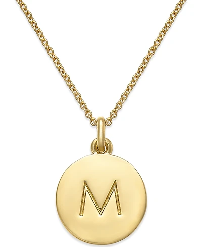Kate Spade New York 12k Gold-Plated Initials Pendant Necklace, 17" + 3" Extender