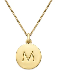Kate Spade New York 12k Gold-Plated Initials Pendant Necklace, 17" + 3" Extender