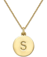 Kate Spade New York 12k Gold-Plated Initials Pendant Necklace, 17" + 3" Extender