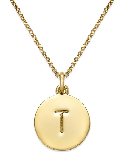 Kate Spade New York 12k Gold-Plated Initials Pendant Necklace, 17" + 3" Extender