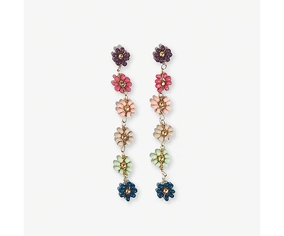 Ink + Alloy Amanda Daisy Beaded Drop Earrings