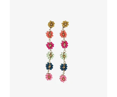 Ink + Alloy Amanda Daisy Beaded Drop Earrings