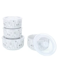 Bia Cordon Bleu Porcelain 20 & 30 oz. Cutlery Storage Jars with Lids, Set of 4