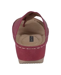 Gc Shoes Women's Dafni Thong Comfort Wedge Sandals