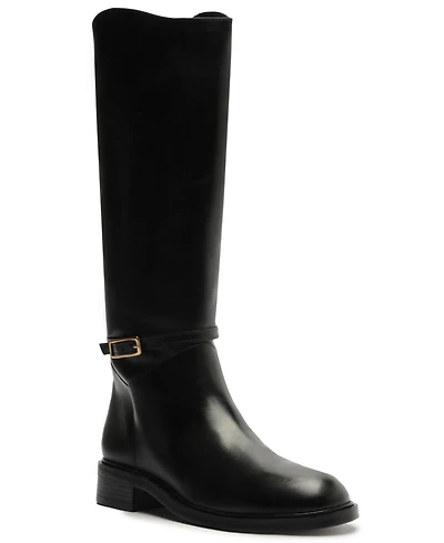Arezzo Women's Mckenna Low Block Leather Boots