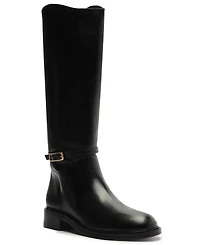Arezzo Women's Mckenna Low Block Leather Boots