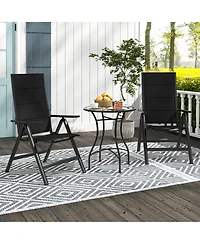 Costway Pcs Patio Folding Chair Outdoor Chairs with Padded Seat