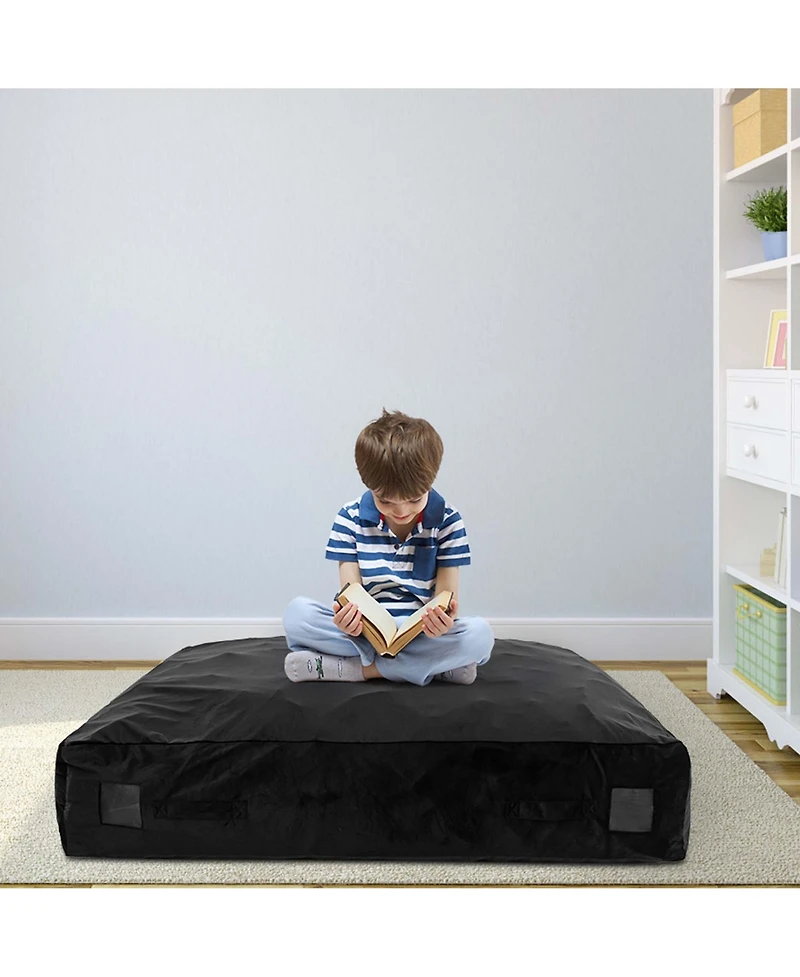 57" x Crash Pad Sensory Mat with Foam Blocks & Washable Velvet Cover