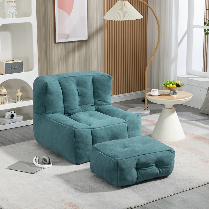 Streamdale Bean bag and ottoman set for adults and kids