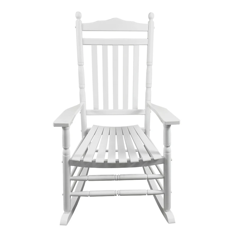 Simplie Fun Balcony Porch Adult Rocking Chair - White