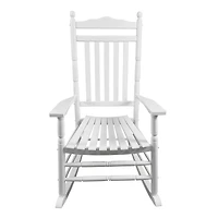 Simplie Fun Balcony Porch Adult Rocking Chair - White