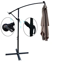 Solar Powered Led Patio Umbrella, 8 Ribs