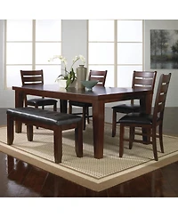Streamdale 2 Contemporary Dining Chairs Solid Wood, Faux Leather