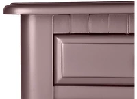 Streamdale Contemporary Vanity Set with Foldable Mirror, Drawers, and Rose Finish