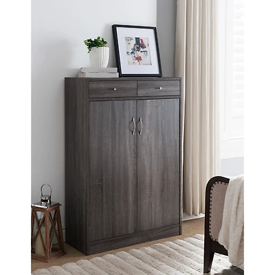 Streamdale Furniture Shoe Cabinet Distressed Grey