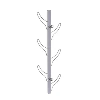 Coat Hat Rack Silver