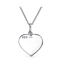 Bling Jewelry Live Love Laugh Word Quote Circle Flower Charm Heart Shape Pendant Necklace Sterling Silver