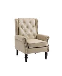 Simplie Fun Wood Frame Armchair, Modern Accent Chair Lounge Chair For Living Room