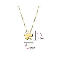 Bling Jewelry Irish Lucky Shamrock Good Luck Charm Four Leaf Clover Pendant Necklace For Women Yellow Gold Plated Sterling Silver