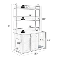 Modern Cat Litter Box Enclosure with Storage