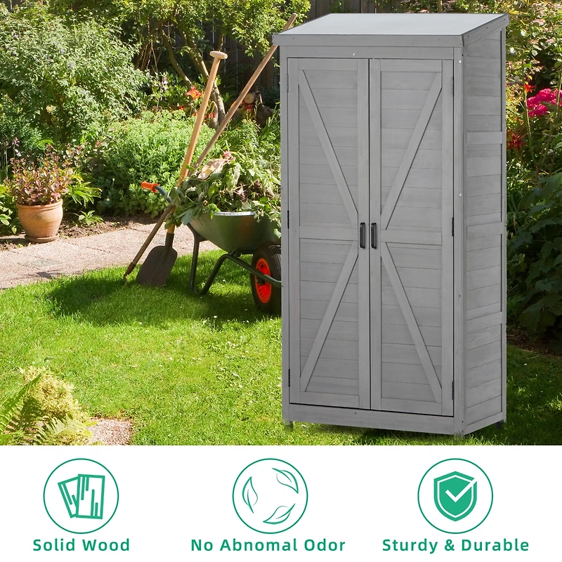 Streamdale Garden Shed with Metal Top and Wood Frame