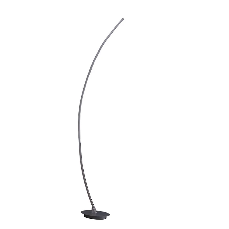 Streamdale Furniture 62.25-Inch Bradie Brushed Nickel Led Arc Tube Floor Lamp
