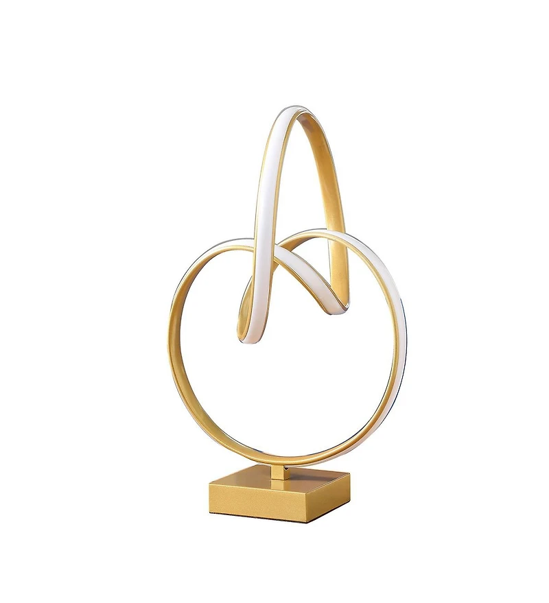 Streamdale 19" In Abstract Infinity Matte Gold Modern Table Lamp