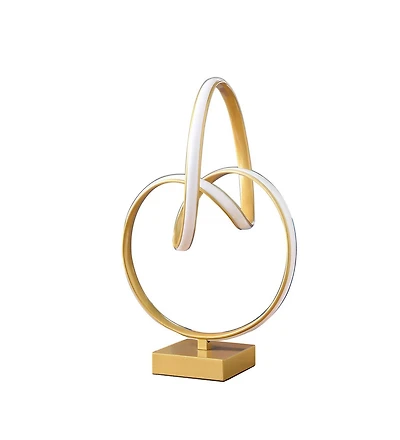 Streamdale 19" In Abstract Infinity Matte Gold Modern Table Lamp