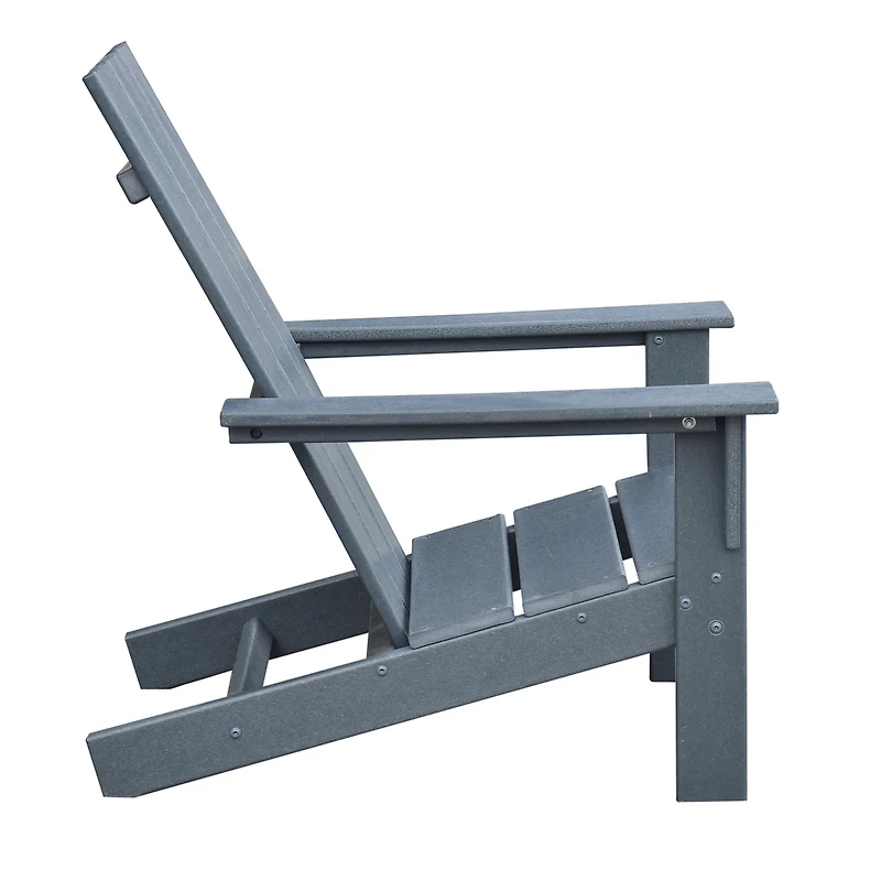 Streamdale Furniture Adirondack Chair Set With Table, Grey