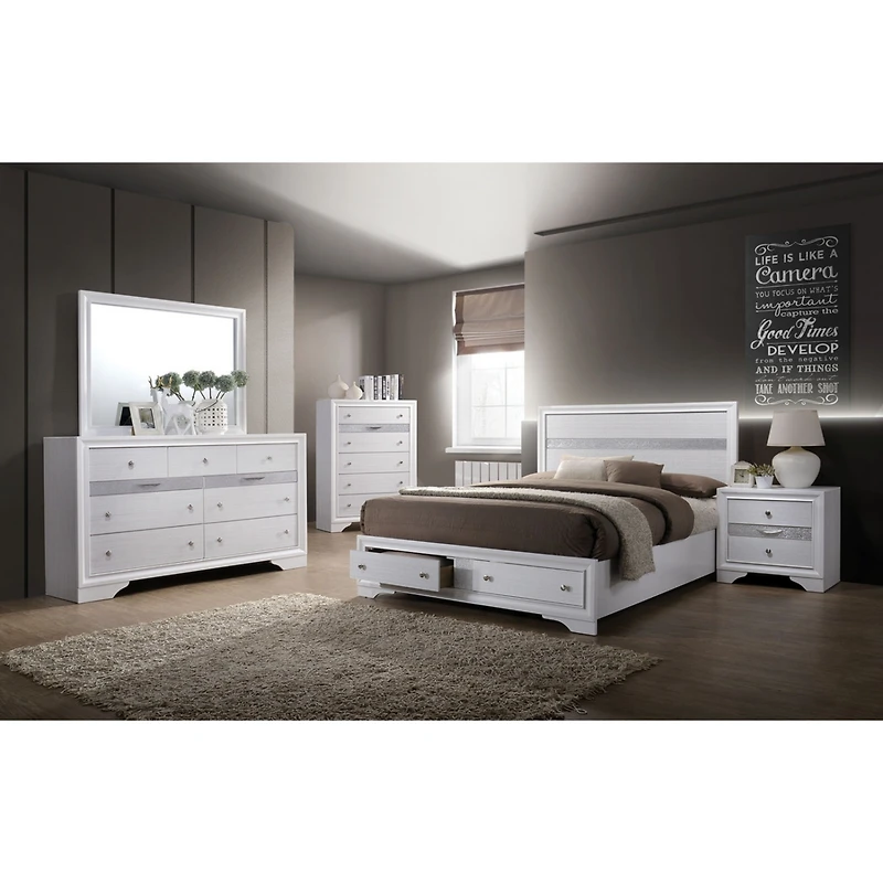 Streamdale Furniture Hidden Jewelry Drawer Nightstand Table