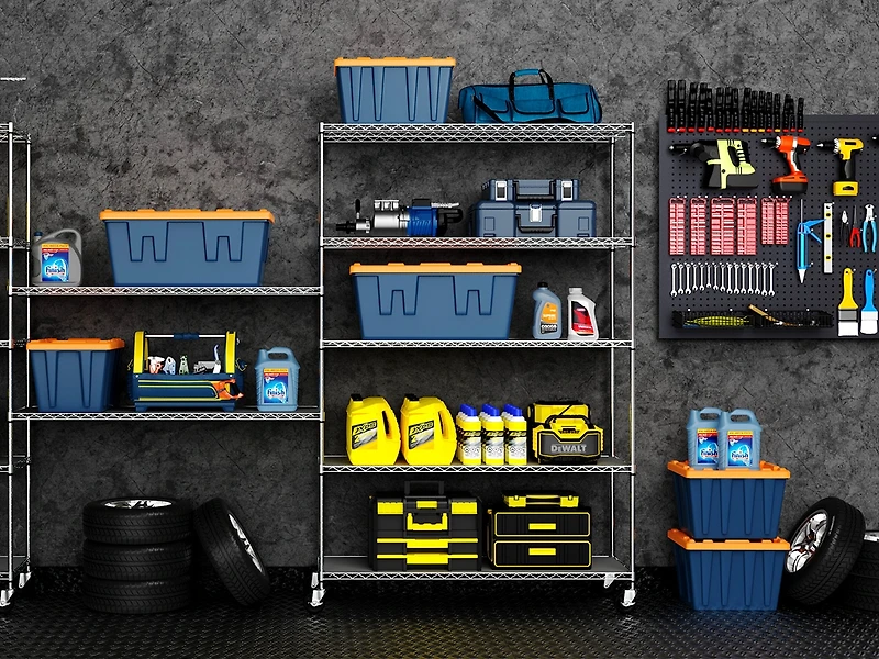 Simplie Fun Heavy Duty Nsf Metal Garage Storage Shelves, 6-Tier, 6000lbs