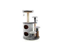 Slickblue 40 Inch Cat Tree Tower Multi-Level Activity Tree with 2-Tier Cat-Hole Condo
