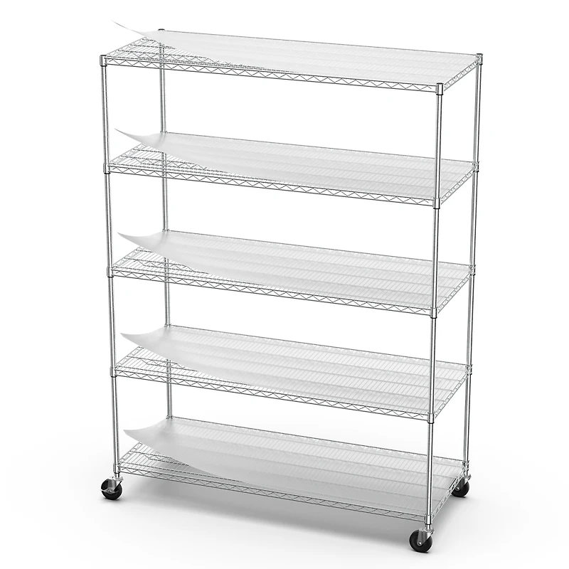 Simplie Fun Adjustable Heavy Duty Wire Shelving Unit - Chrome
