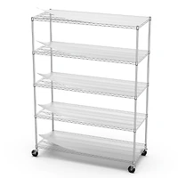 Simplie Fun Adjustable Heavy Duty Wire Shelving Unit - Chrome