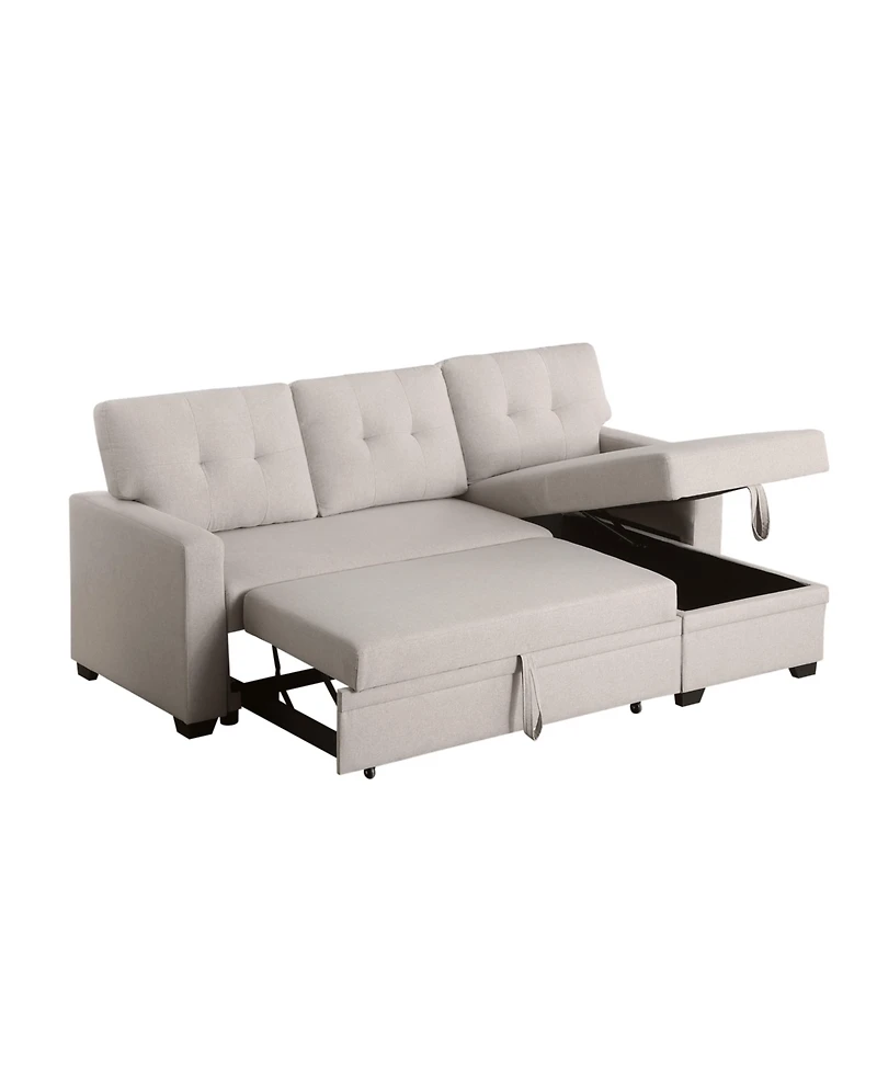 Streamdale Upholstered Pull Out Sectional Sofa With Chaise