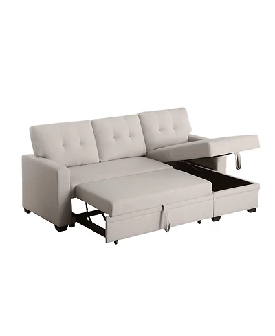 Streamdale Upholstered Pull Out Sectional Sofa With Chaise