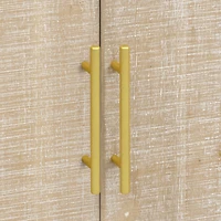 Streamdale Minimalist Curved Sideboard with Gold Handles