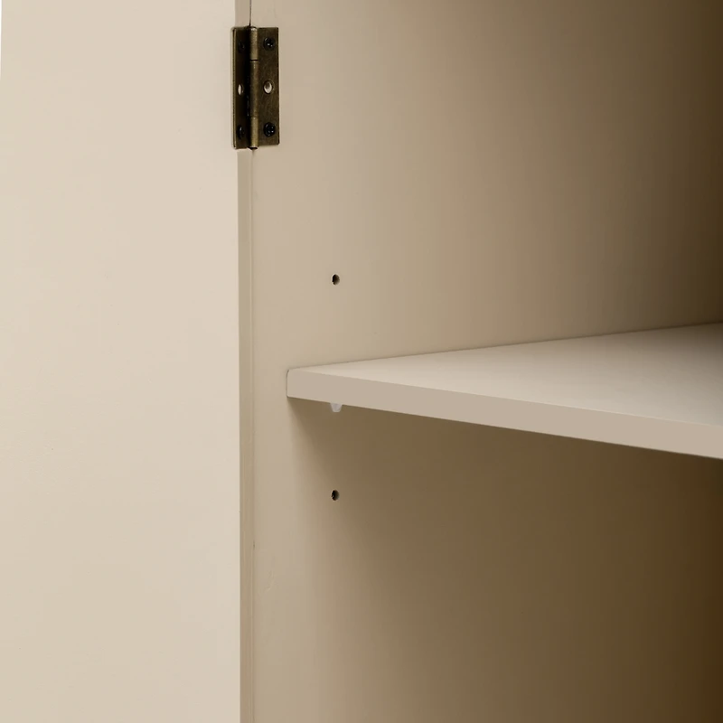 Streamdale Minimalist Curved Sideboard with Gold Handles