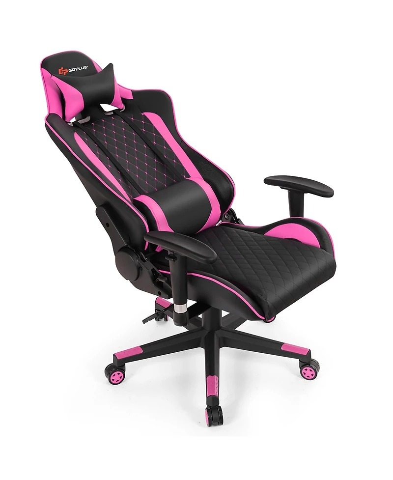 Massage Gaming Chair Reclining Racing w/Lumbar Support
