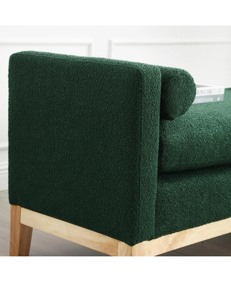 Streamdale 53.5"W Elegant Upholstered Bench, Ottoman