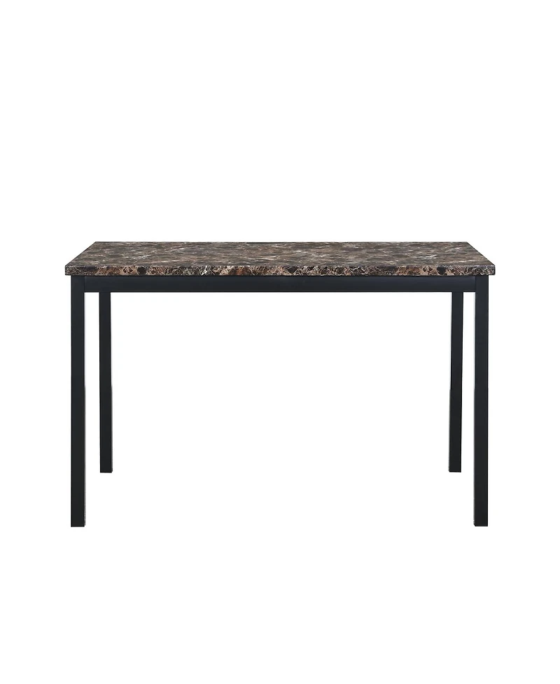 Streamdale Faux Marble Metal Dining Set (5 Pieces)